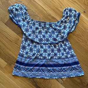 JUNIORS - Blue Ruffle Top 💙